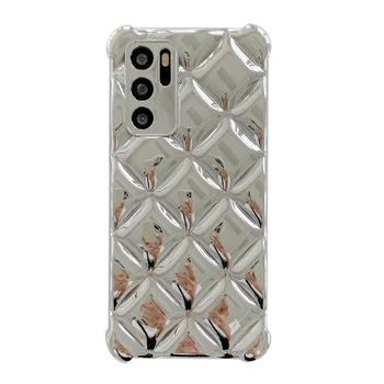 Глянцевый 3D Ромбовидный Серебристый Противоударный Чехол Для Телефона Huawei Nove 7 8 Mate 30 40 P30 P40 Pro Мягкий Силиконовый Чехол Coques Bag