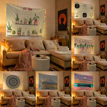 Декор комнаты в стиле гобелен в стиле Каваи, украшение спальни, Подвесная ткань для фона на стене