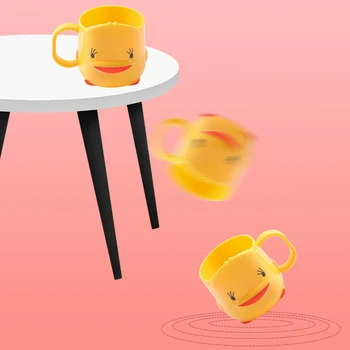 Детская креативная мультяшная чашка для воды Little Yellow Duck, чашка для полоскания рта, щетка для мытья зубов, удобный инструмент для туалета 2