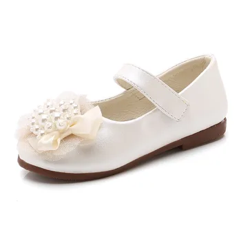 Детская обувь, Новинка 2023 года, Весенняя кожаная обувь для вечеринок для девочек, детские свадебные туфли принцессы на плоской подошве, Модная обувь для девочек E565