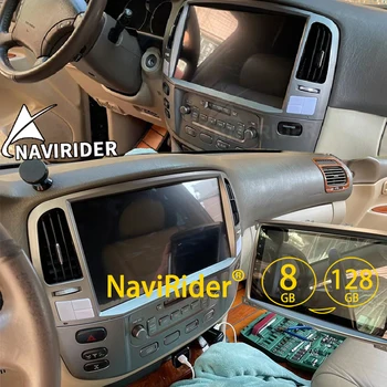 Для Toyota Land Cruiser LC100 для Lexus LX470 13,3-дюймовый Android Навигатор Автомобильный Радиоприемник Видеоплеер Мультимедиа GPS 128 ГБ CarPlay