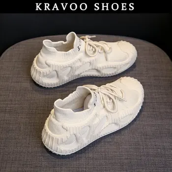 Женская обувь KRAVOO INS, сетчатые дышащие кроссовки, увеличивающие рост, женские теннисные туфли, повседневная женская обувь, Новинка лета 2023 г.