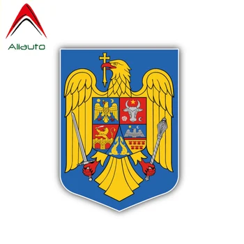 Креативная автомобильная наклейка Aliauto с гербом Румынии, авто Декор, наклейка из ПВХ, царапины для Volvo S60 Lada Honda, 11 см * 8 см