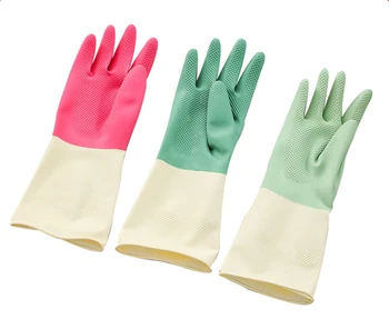Кухонные Бытовые перчатки из водонепроницаемого пластика для гигиены по дому, Утолщенные перчатки для уборки и мытья посуды
