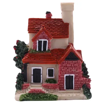 Милый мини-домик из смолы, миниатюрный домик, сказочный сад, пейзаж, украшение для дома и сада, поделки из смолы, 4 стиля, случайный цвет