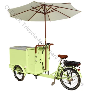 Мобильный электрический трехколесный велосипед для продажи холодных напитков Электрический морозильный трайк Электровелосипед для продажи мороженого Тележка для перевозки мороженого