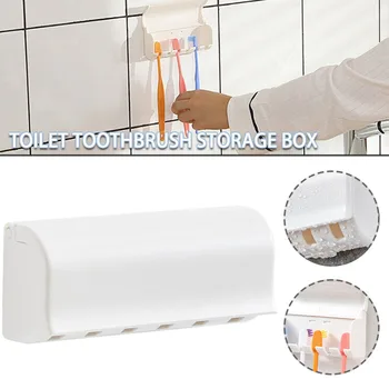 Настенный Держатель зубной щетки Высококачественная Пластиковая Стойка для хранения зубных щеток Органайзер для зубных щеток Принадлежности для ванной комнаты