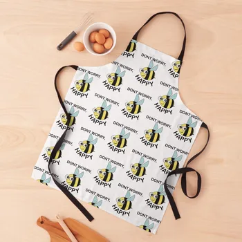 Не волнуйтесь, фартук Bee Happy, настраиваемый фартук, Полезные вещи для кухонного фартука, женский кухонный фартук для мужчин
