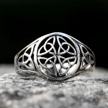 Новое кольцо с кельтским узлом Viking Odin Trinity из нержавеющей стали 316L для мужчин, модные ювелирные изделия, прямая поставка, бесплатная доставка