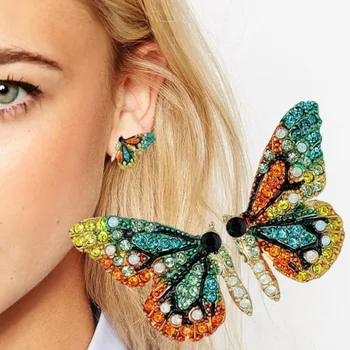Новые женские элегантные винтажные серьги Подарок на годовщину Модные ювелирные аксессуары Серьги-бабочки 20232504
