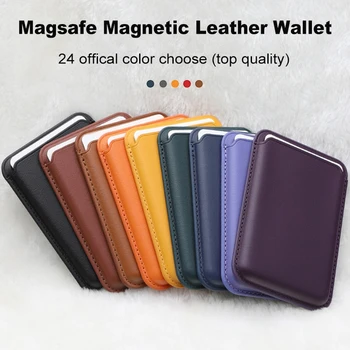 Обновленный Магнитный Кожаный Бумажник Для MagSafe iPhone 14 13 12 Pro Max Case Чехол-держатель для карт iPhone 12 13 Mini 14Pro Слот Для карт