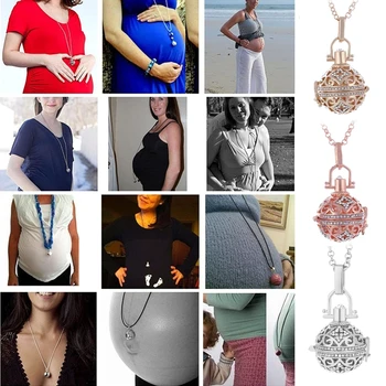 Ожерелье с шариком на удачу для беременных, ожерелье в стиле Ретро, Мексиканский колокольный звон, ожерелье с шариком Ангела, ювелирный подарок для мамы, женский челночный корабль