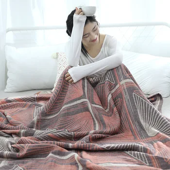 Плед с геометрией в скандинавском стиле, хлопчатобумажное полотенце для дивана, летнее одеяло для кондиционирования воздуха, покрывало для дивана, простыня