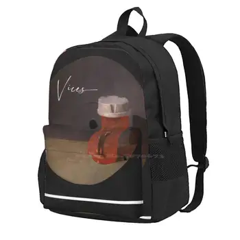 Пороки-Виниловая пластинка, школьная сумка, рюкзак большой емкости, ноутбук, 15-дюймовый Ретро Винтажный Классический Красочный Кассетный Виниловый диск для записи пластинок