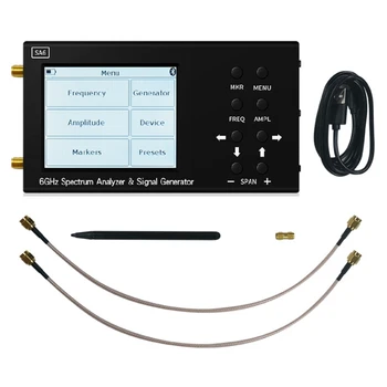 Портативный Анализатор Спектра SA6 35-6200 МГц 3,2-дюймовый ЖК-Дисплей 6 ГГц Цифровой Анализатор Радиочастотного Спектра с Генератором Сигналов