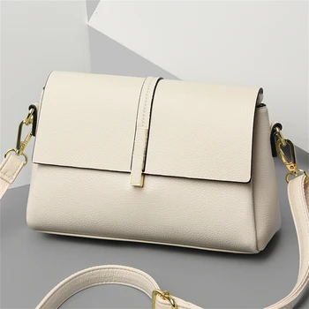 Роскошные дизайнерские сумки через плечо из мягкой кожи для женщин 2023, простая однотонная сумка-мессенджер, маленькие кошельки и сумочки