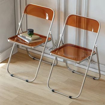 Роскошные Прозрачные обеденные стулья, Дизайнерские Многофункциональные Садовые обеденные стулья, пластиковые шезлонги, мебель для дома DX50CY