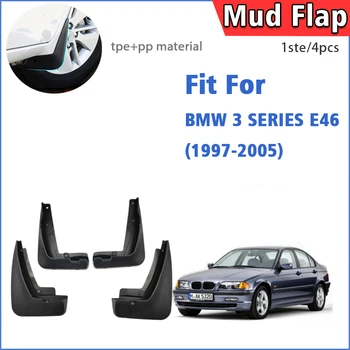 Спереди и сзади 4 шт. для BMW 3 серии E46 брызговики Брызговик на крыло брызговики Брызговик автомобильные аксессуары 1997-2005