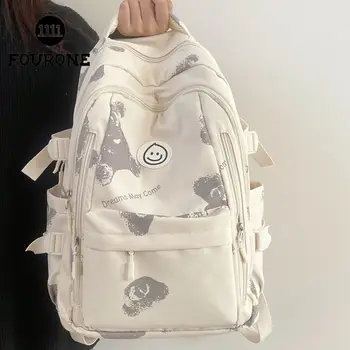 Сумки для средней школы для девочек, подростков, студенческий рюкзак, Женская нейлоновая сумка для книг, Корейский рюкзак