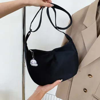 Сумки через плечо Женские однотонные универсальные сумки в стиле харадзюку, сумки через плечо большой емкости для женщин, кошелек для подростков