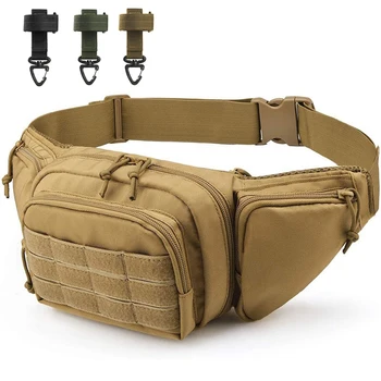 Тактическая мужская поясная сумка Нейлоновая походная сумка для телефона Спорт на открытом воздухе Армия Охота Скалолазание Кемпинг Поясная сумка