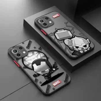 Чехол для Телефона Thor Iron Man Для Xiaomi Poco X3 NFC M3 M5 M5s F3 Pro Для MI 13 12 12X 12T 11 11X 9T 10T Lite Note 10 Матовая Крышка