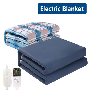 Электрическое одеяло-кровать с интеллектуальным управлением 220 В, одеяло с подогревом, двойная грелка для тела, электрические одеяла с подогревом на 2 человека для зимней безопасности